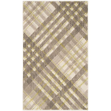 Safavieh Porcello Power Loomed Rectangle Area Rug, Grey and Dark Grey - 3 x 5 ft. PRL7694A-3